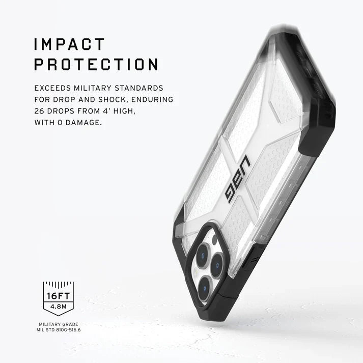 iPhone 15 Pro Max Slim & Shockproof Rugged Armor Protective Plasma Case - Ice Clear