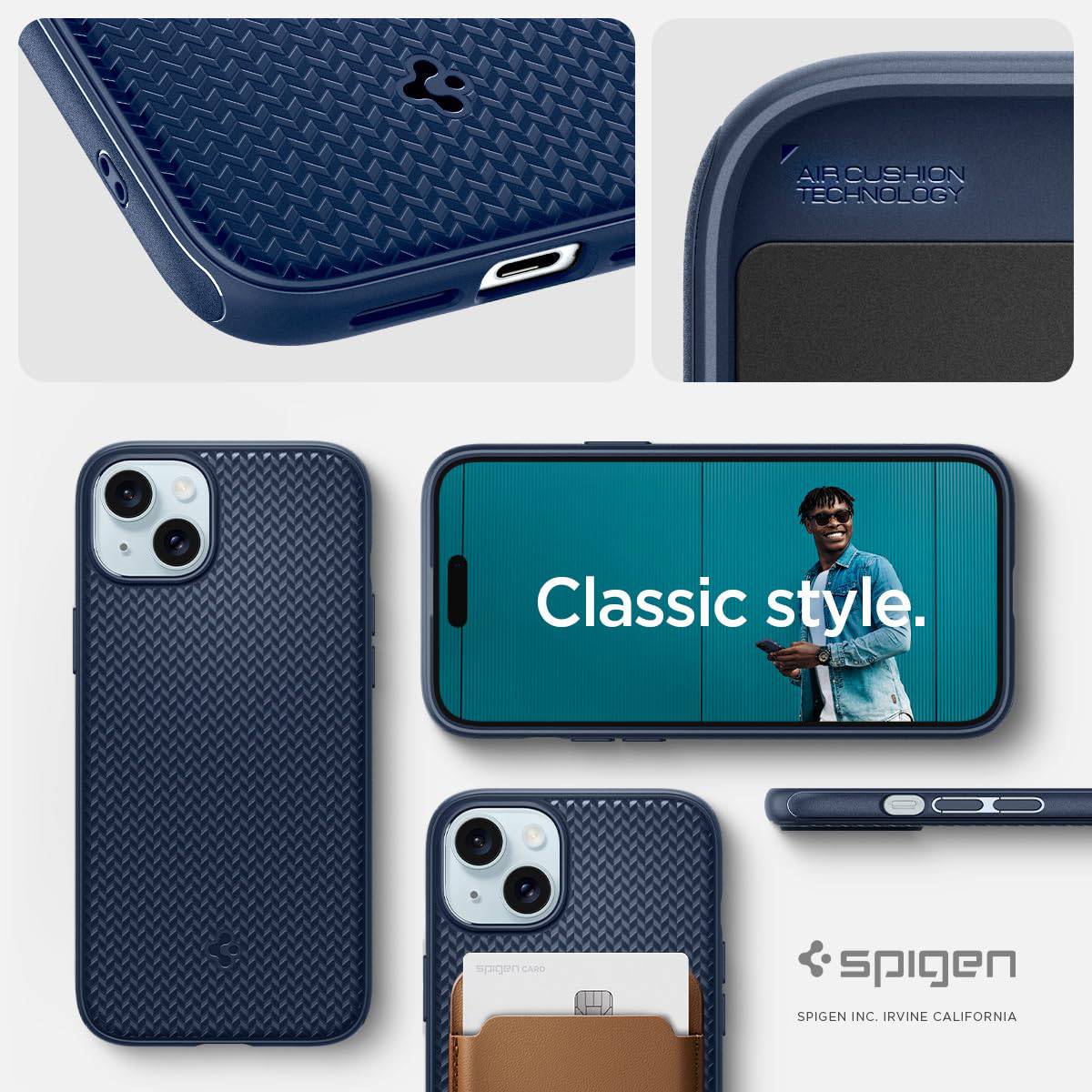 Spigen Mag Armor Magfit Back Cover Case Compatible with iPhone 16 Plus (TPU + Poly Carbonate | Navy Blue)