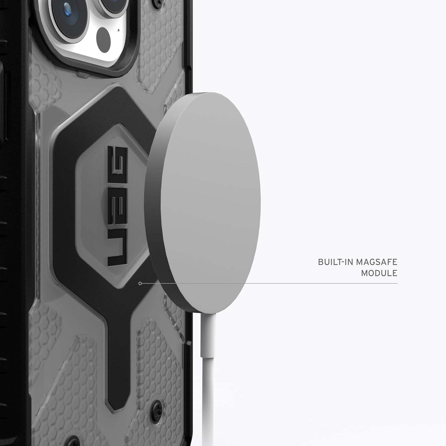 Urban Armor Gear UAG iPhone 15 Case, Pathfinder Mag-Safe Compatible, Slim Fit Rugged Protective Case/Cover Designed for iPhone 15 (6.1-Inch) (2023) - Dark Ash