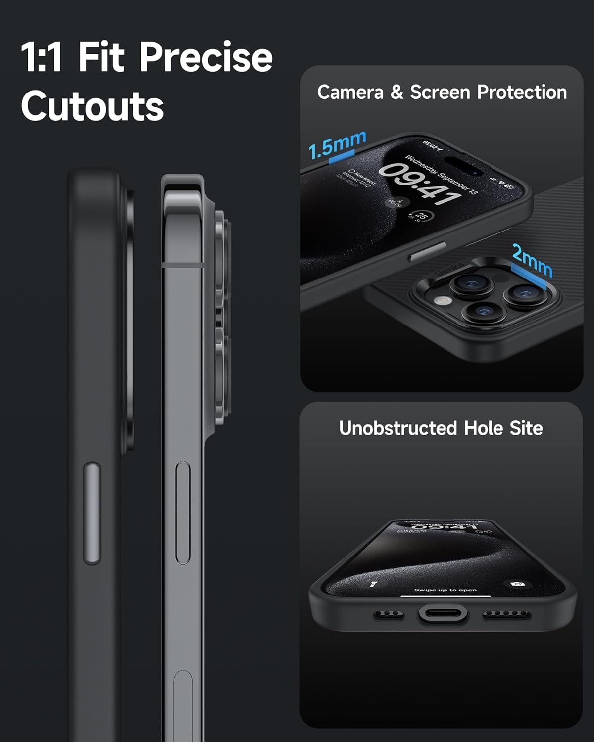 BENKS Magnetic Case for iPhone 16 Pro, Built with Dupont Kevlar 600D Aramid Fiber [Compatible with Magsafe], [Military Grade Drop Protection] Anti-Scratch Non-Slip Shockproof Cover.