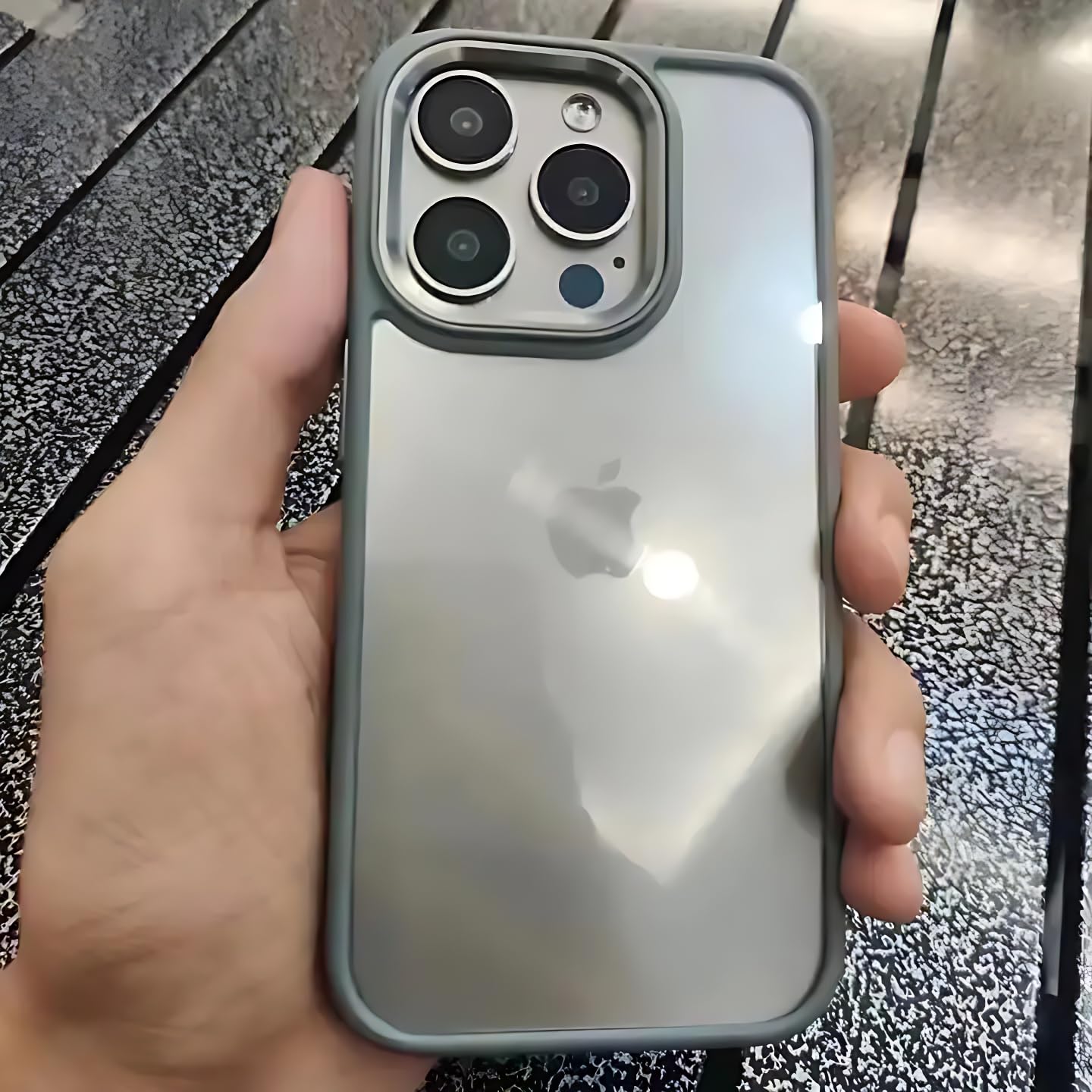 iPhone 15 Pro Bumper Case With Camera Protection - Natural Titanium