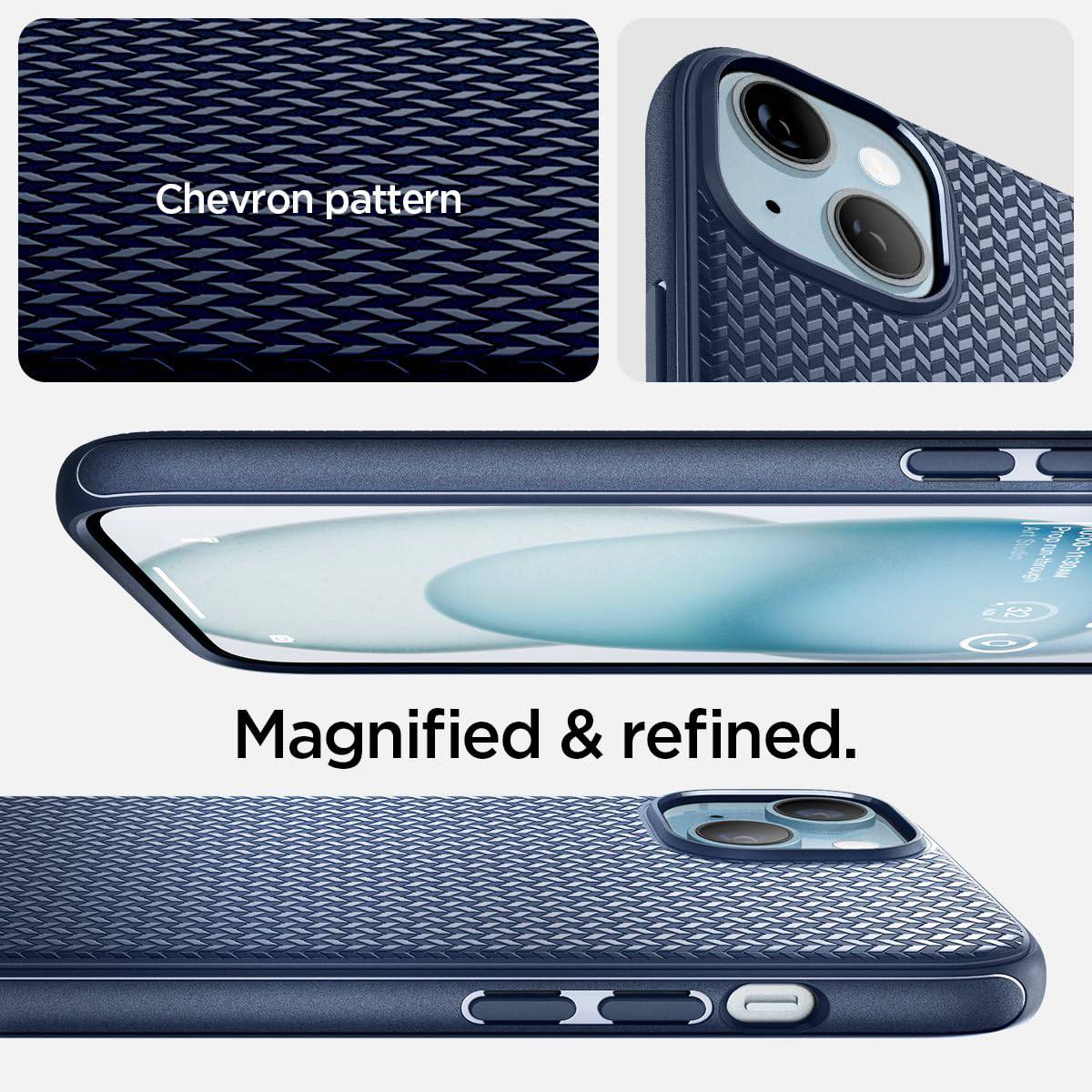 Spigen Mag Armor Magfit Back Cover Case Compatible with iPhone 16 Pro Max (TPU + Poly Carbonate | Navy Blue)