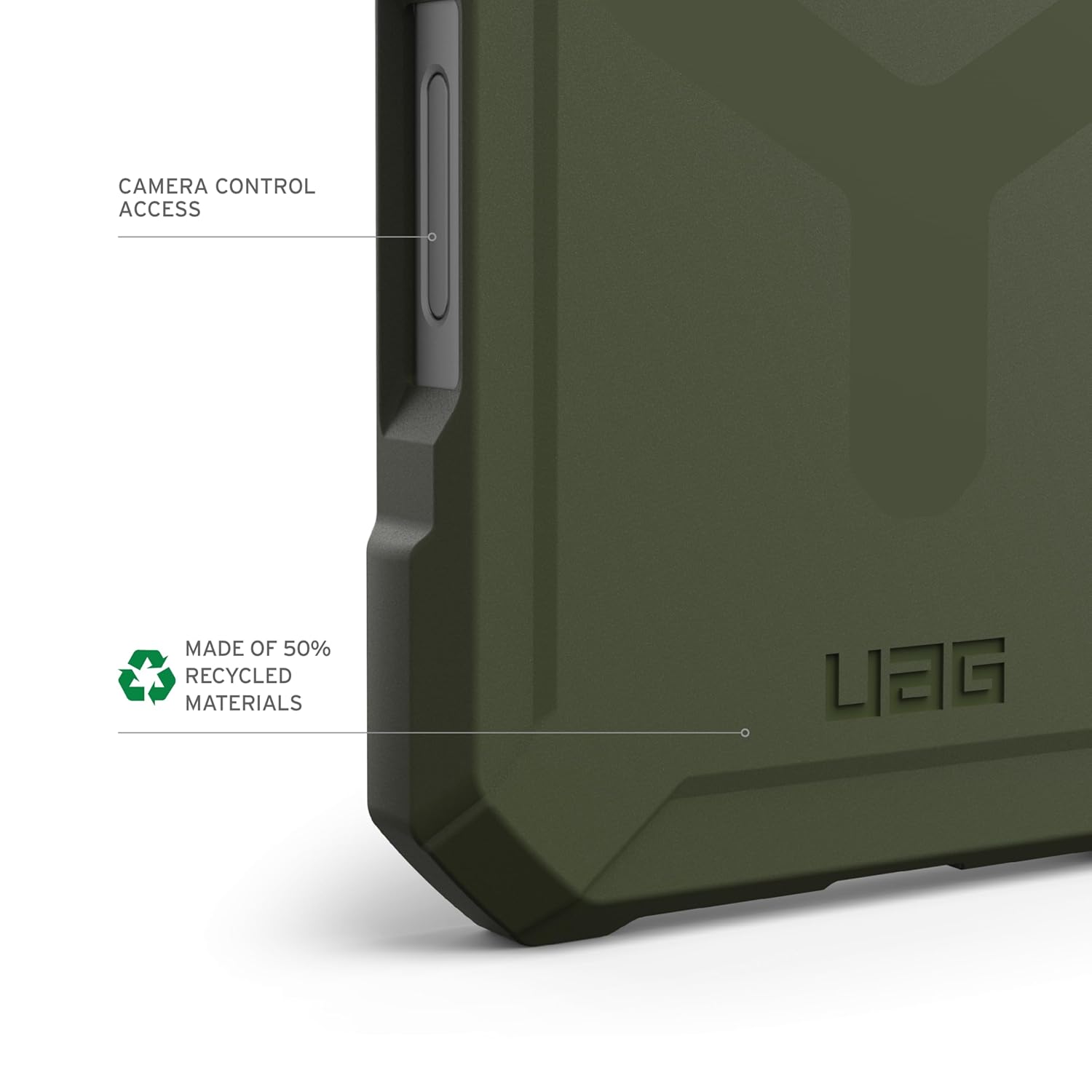 Urban Armor Gear UAG iPhone 14 Case, Essential Armor Mag-Safe Compatible, Slim Fit Rugged Protective Case/Cover Designed for iPhone 14, 2024 (Military Drop Tested) - Olive Green