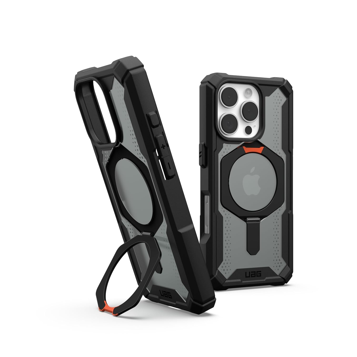 Urban Armor Gear UAG iPhone 15 Pro Case, Plasma XTE Mag-Safe Compatible, Rugged Lightweight Slim Shockproof Protective Case/Cover Designed for iPhone 15 Pro (2024) - Black/Orange