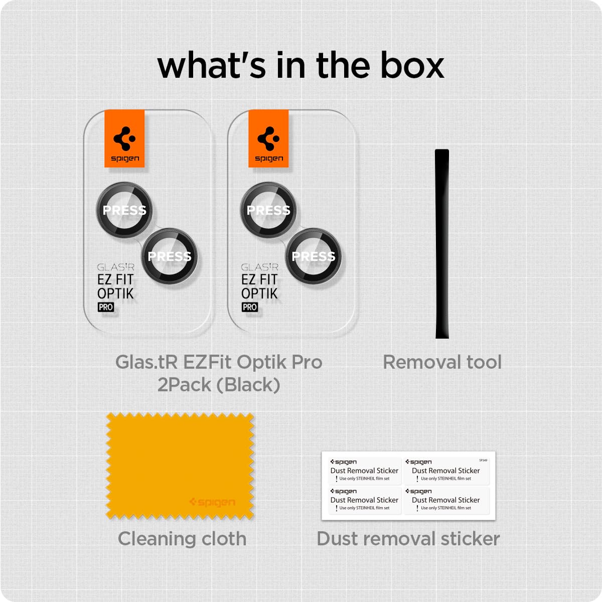 Spigen EZ Fit Optik Pro Tempered Glass Camera Lens Protector Guard for iPhone 14 Plus (Black) - 1 Pack