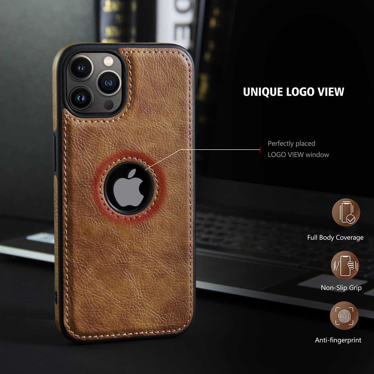 iPhone 14 Pro Max Leather Case Original PU Leather Classic Elegant Design