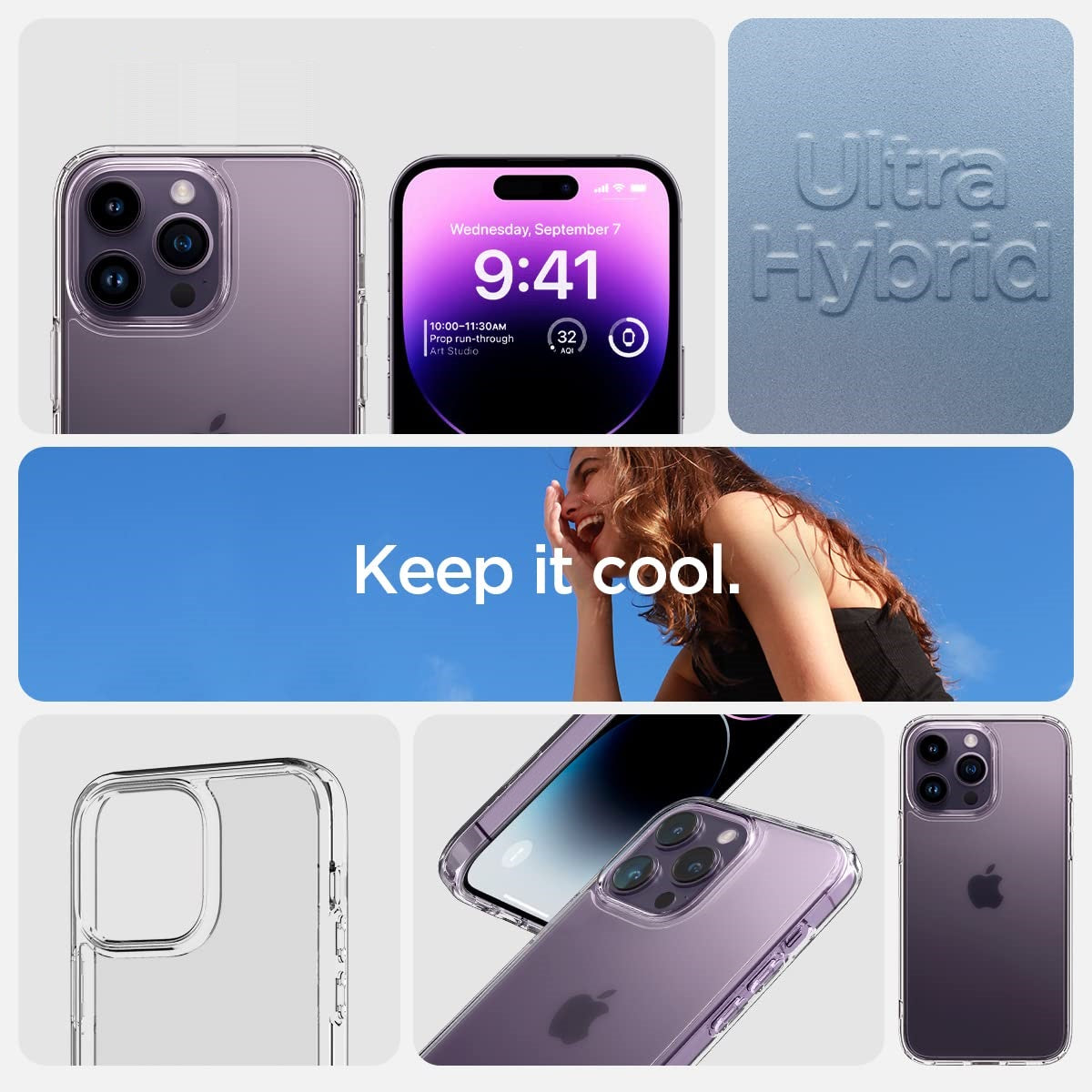 iPhone 14 Pro Hybrid Clear Shockproof Transparent Case