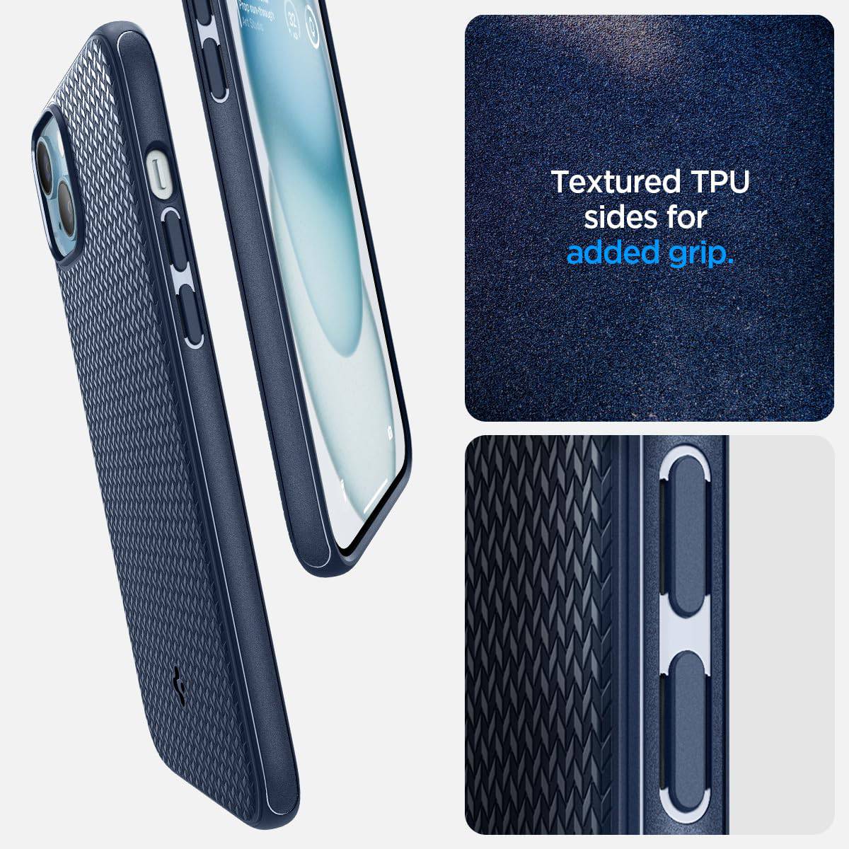 Spigen Mag Armor Magfit Back Cover Case Compatible with iPhone 16 Plus (TPU + Poly Carbonate | Navy Blue)