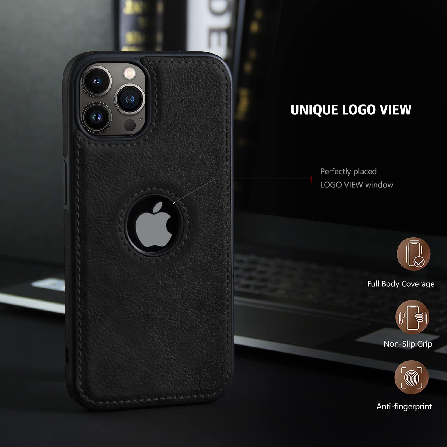 iPhone 14 Pro Max Leather Case Original PU Leather Classic Elegant Design