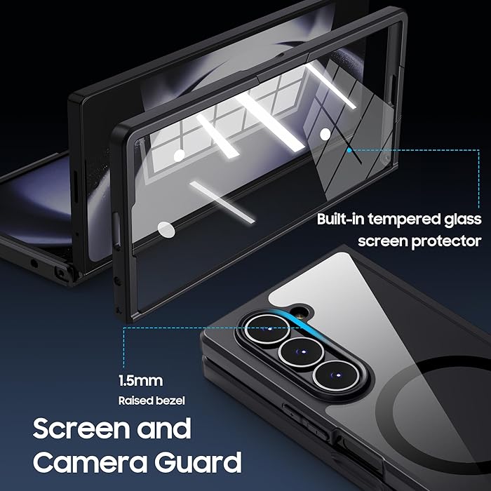 Samsung Galaxy Z Fold 6 Clear Shockproof Protection Case with Magsafe