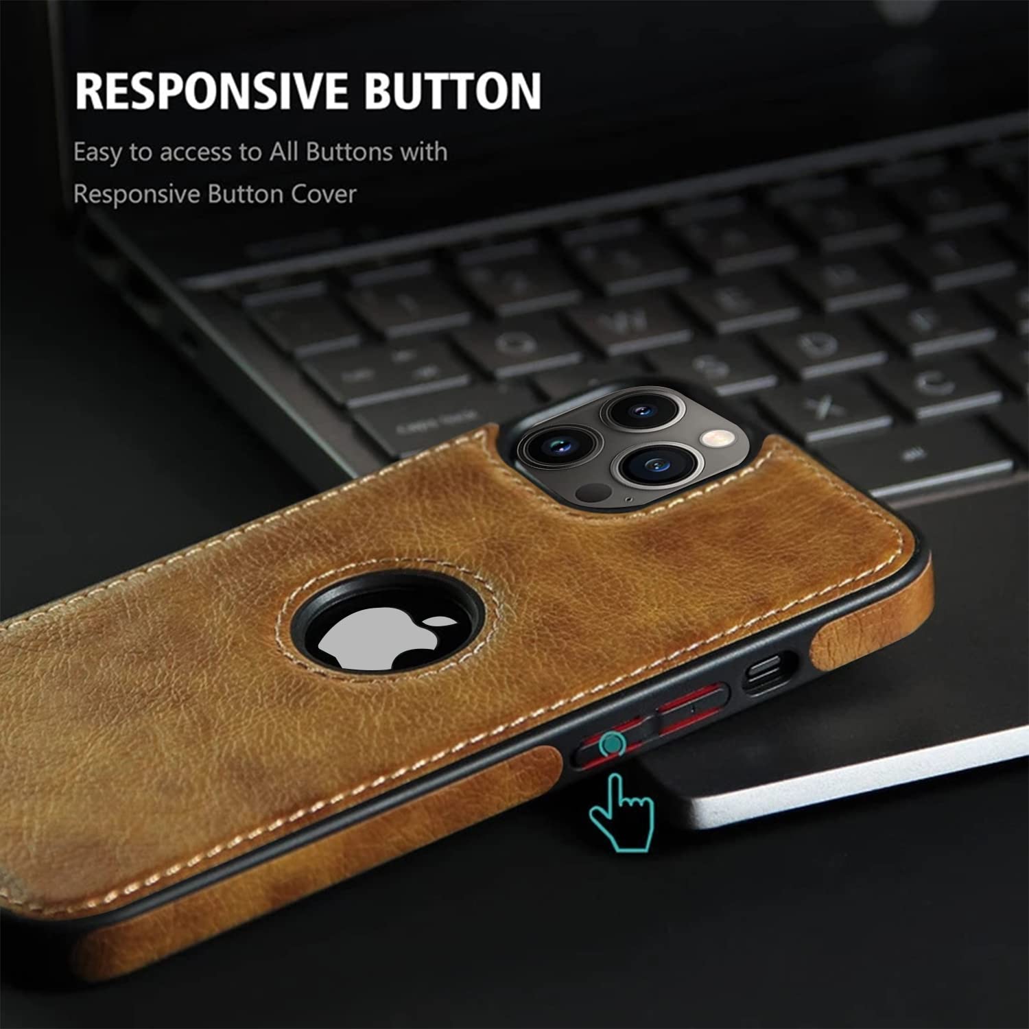 iPhone 14 Pro Original PU Leather Classic Elegant Case