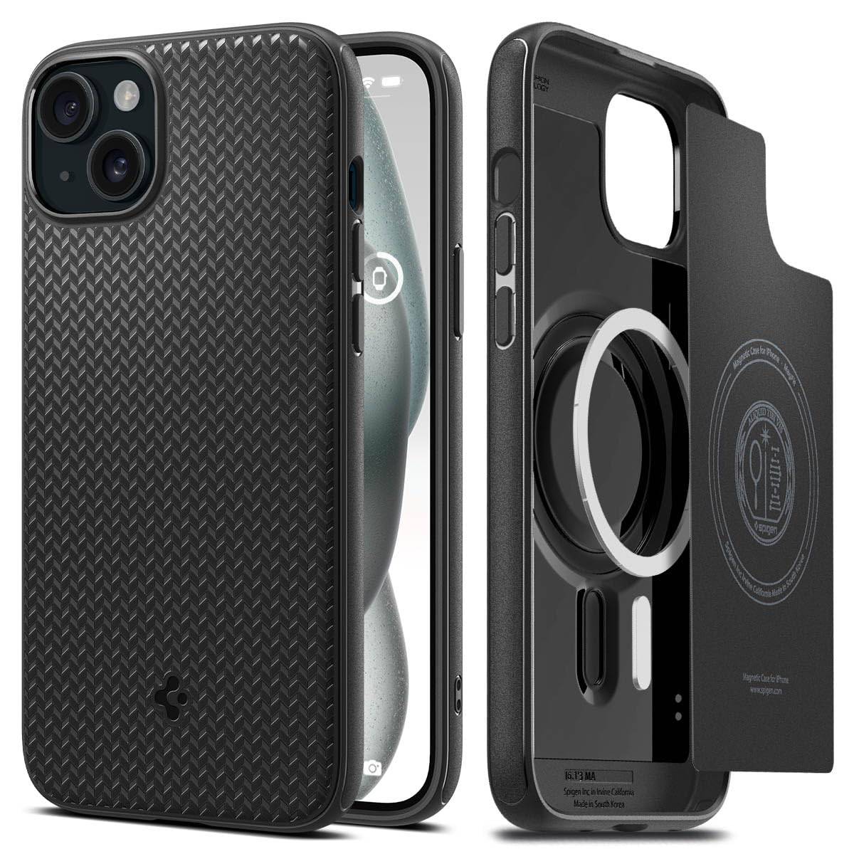 Spigen Mag Armor Magfit Back Cover Case Compatible with iPhone 16 Pro Max (TPU + Poly Carbonate | Matte Black)