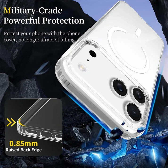 iPhone 17 Pro Anti Yellowing Cristal Clear Transparent Case with Magsafe