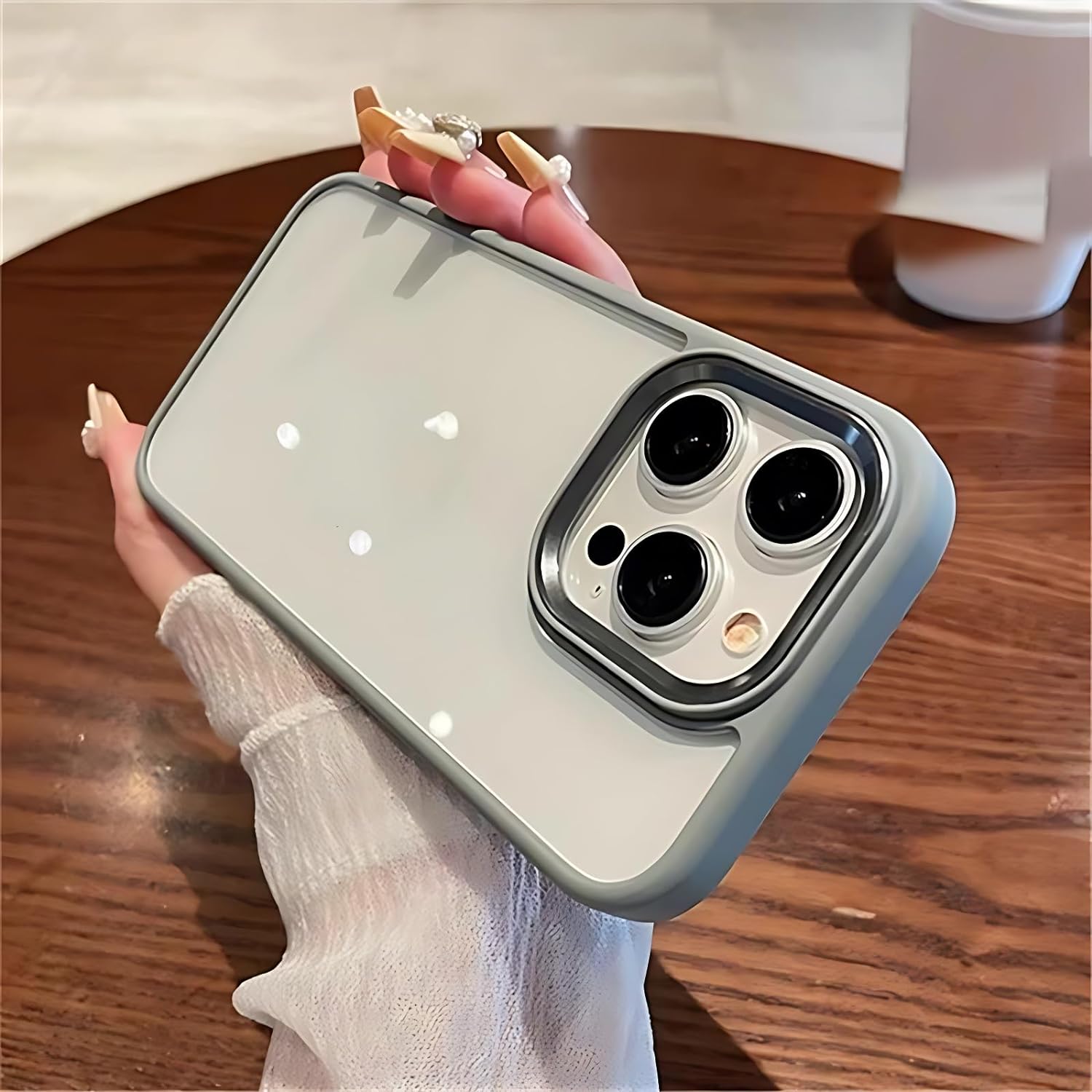 iPhone 15 Pro Bumper Case With Camera Protection - Natural Titanium