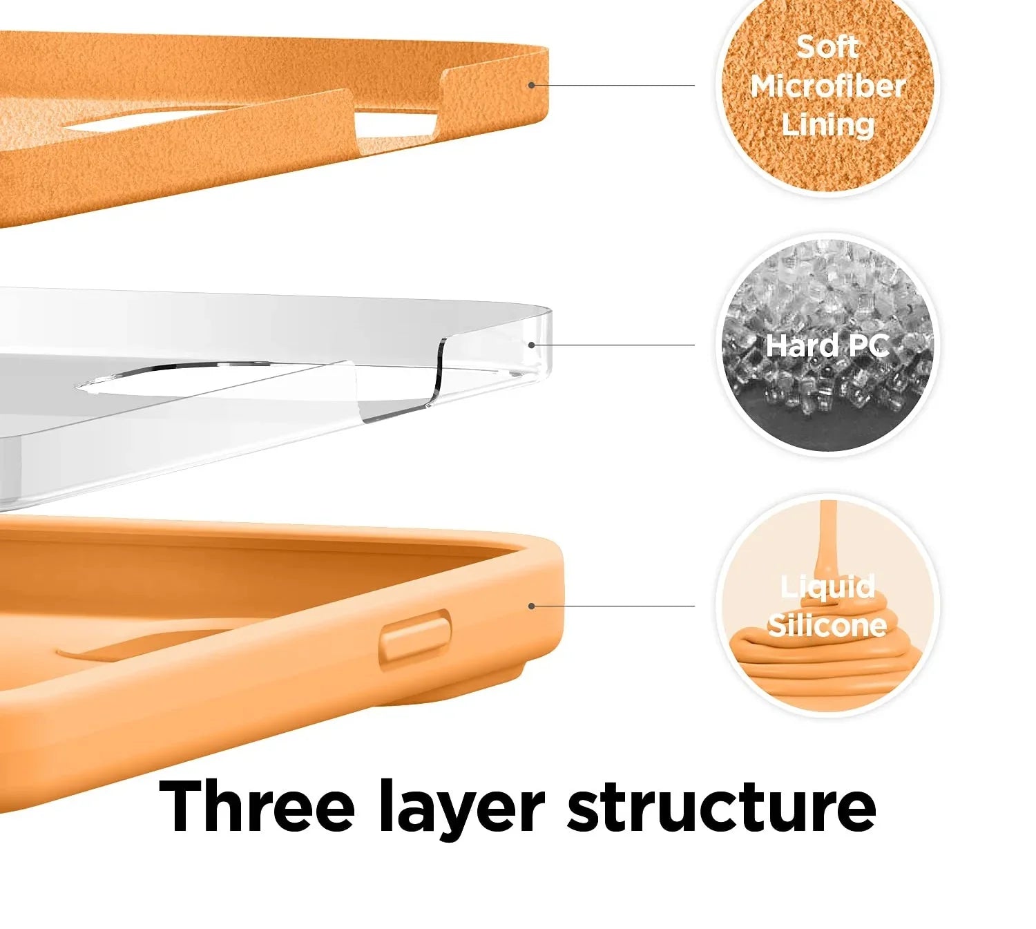 iPhone 13 Pro Max Liquid Silicon Case - Orange