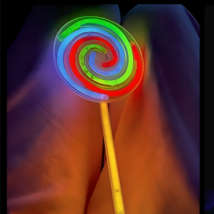 Glow-in-the-Dark Rotating Lollipop Spinner Toy