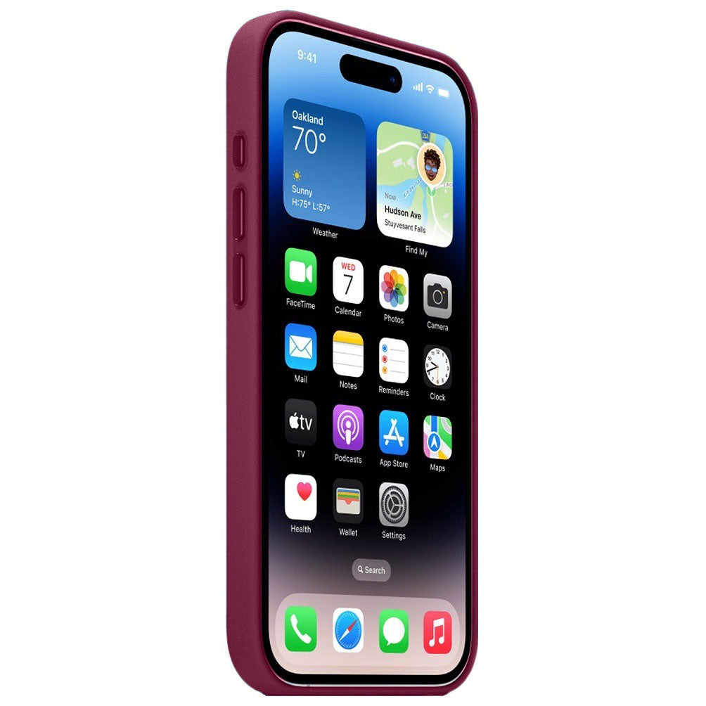 iPhone 18 Pro Leather Case with MagSafe & IC Animation - Mulberry