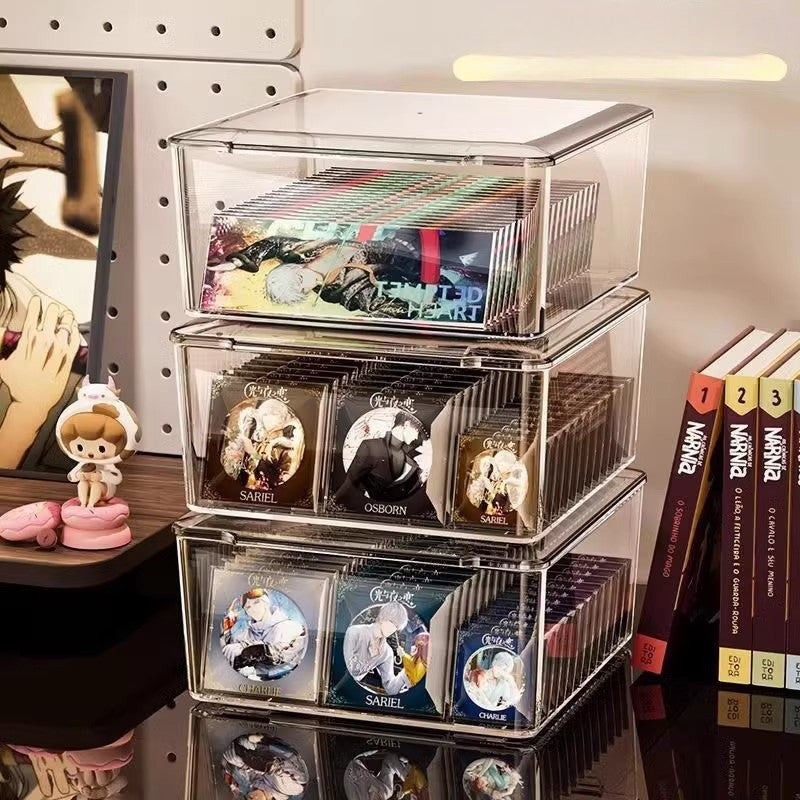 Multipurpose Transparent Storage Box for Anime Collectibles