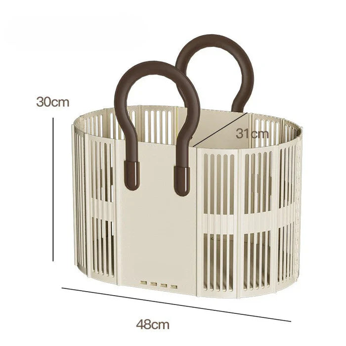 Multipurpose Large Capacity Foldable Basket with Handle