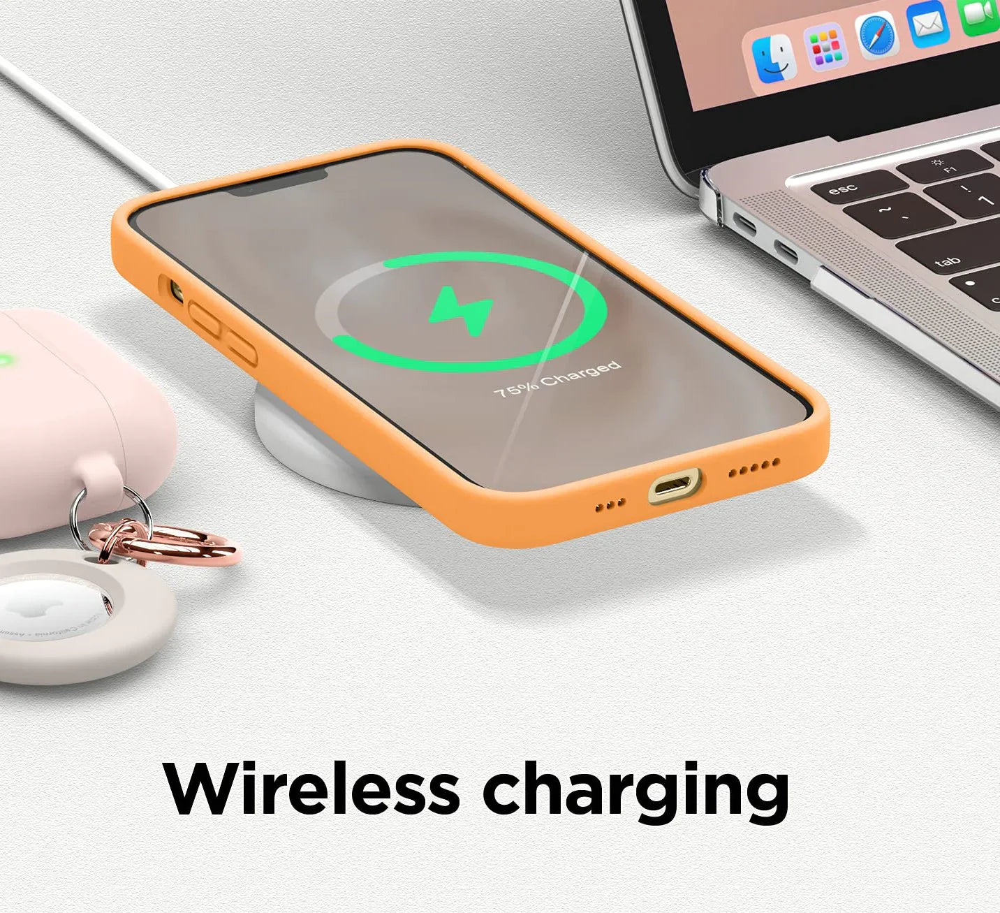 iPhone 13 Pro Max Liquid Silicon Case - Orange