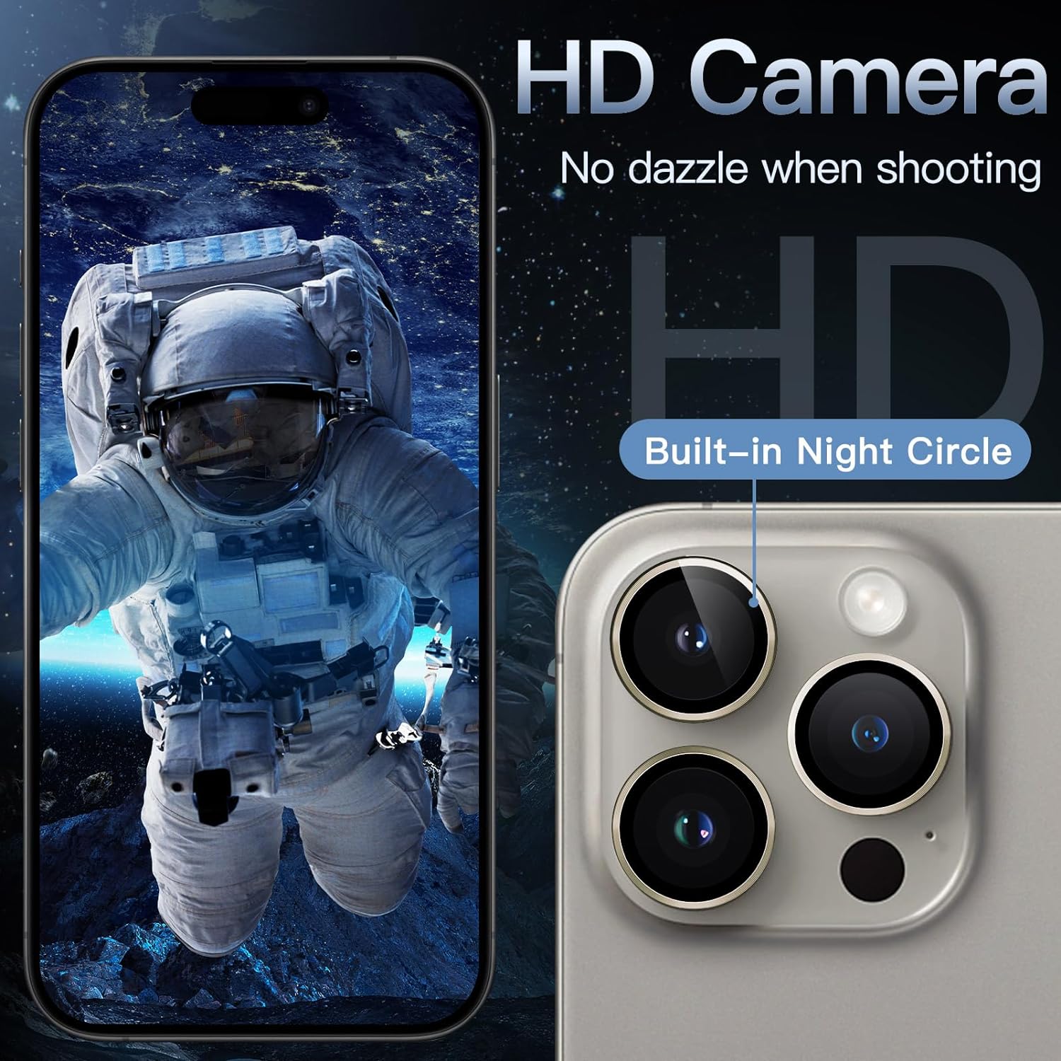 Metal Camera Ring Protector for iPhone 15 Pro