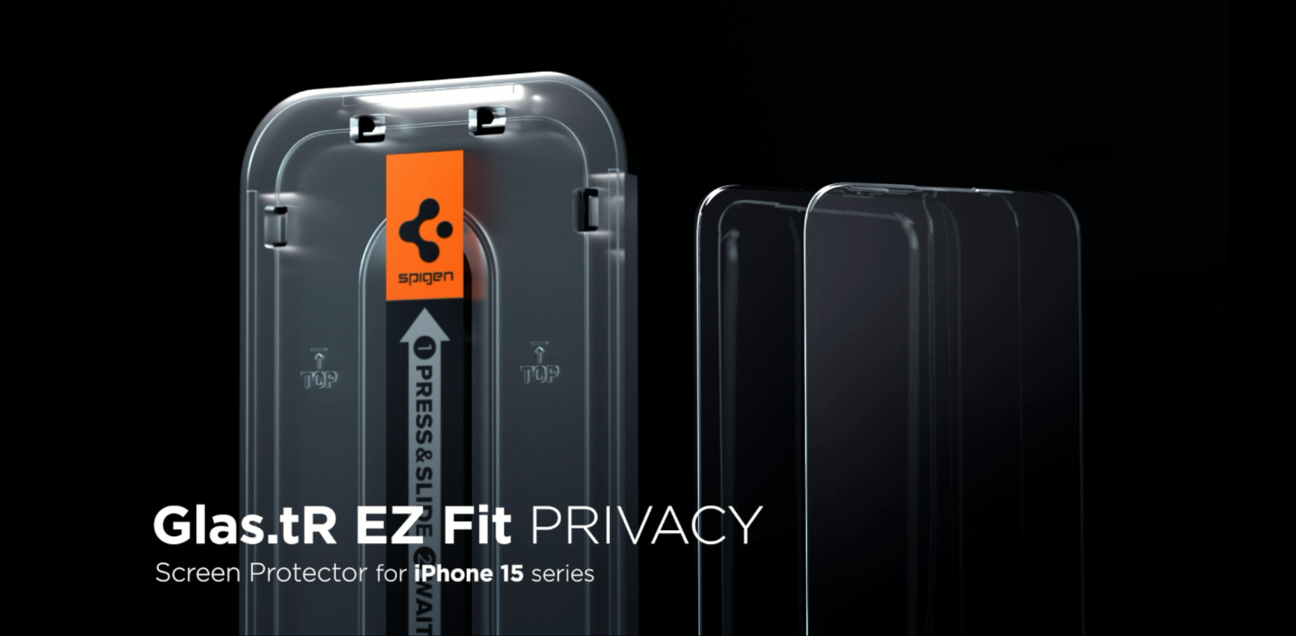 Easy Fit Privacy Tempered Glass Screen Protector For iPhone 13 Pro - Pack of 2