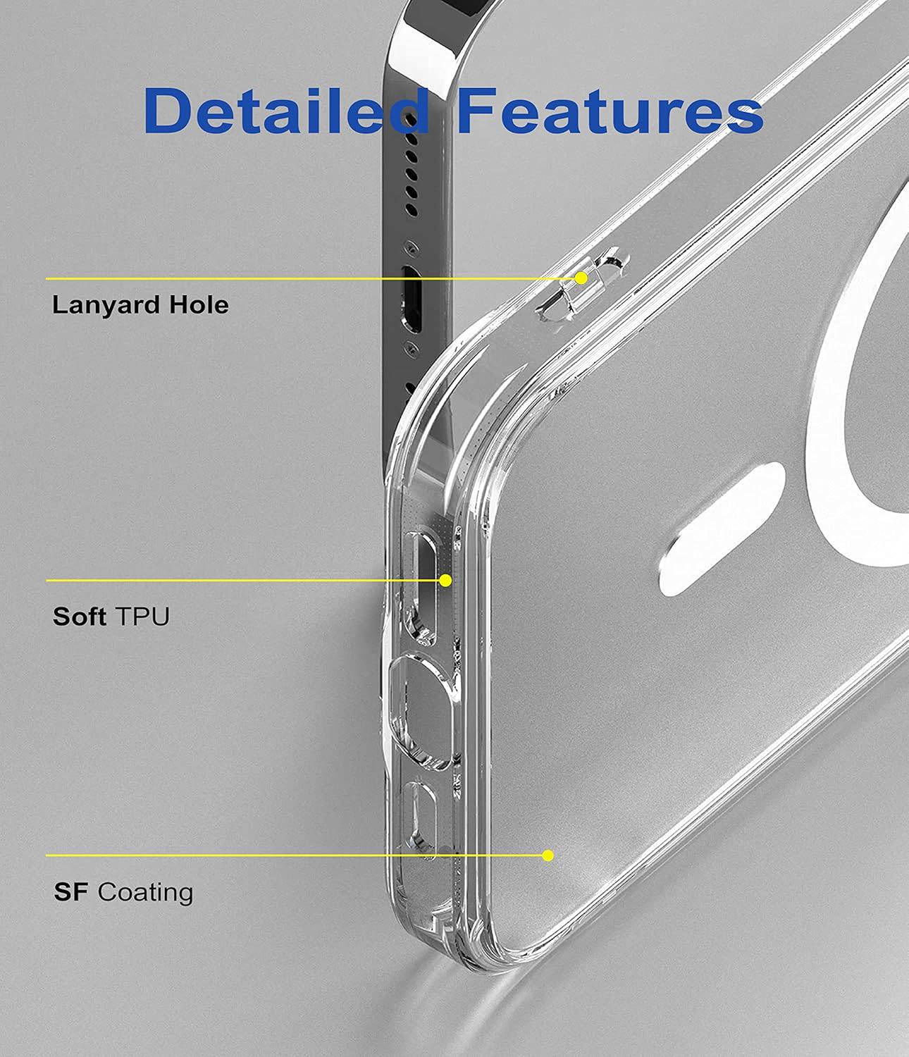 Animated Hard PC with IC Protective  Magnetic Clear Cover for iPhone 16 Pro Max Case [Compatible with MagSafe]