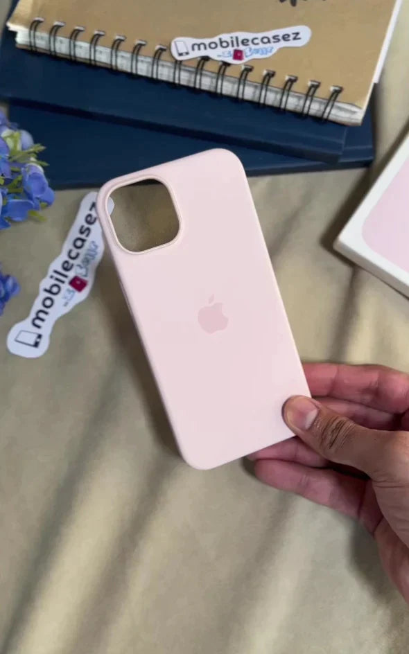 iPhone 15 Plus Silicone Cover with Mag-Safe Apple Original Silicone Case with Mag-Safe For Apple iPhone 15 Plus with Mag-Safe Pink