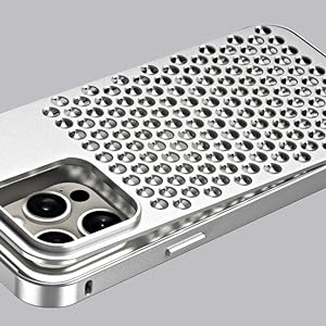 iPhone 15 Pro Max Metal Heat Dissipation Pure Aluminum Cooling Case with Aroma - Gray