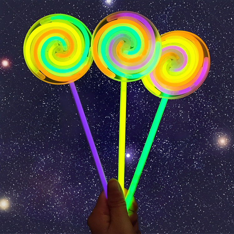 Glow-in-the-Dark Rotating Lollipop Spinner Toy