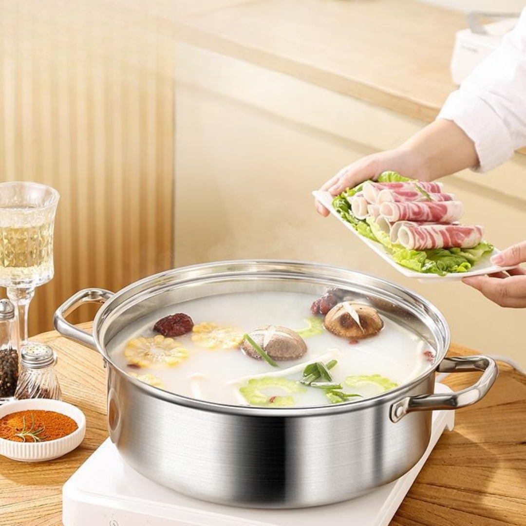 Casecart Stainless Steel Multi-Purpose Hot Pot with Thickened Bottom (28cm)