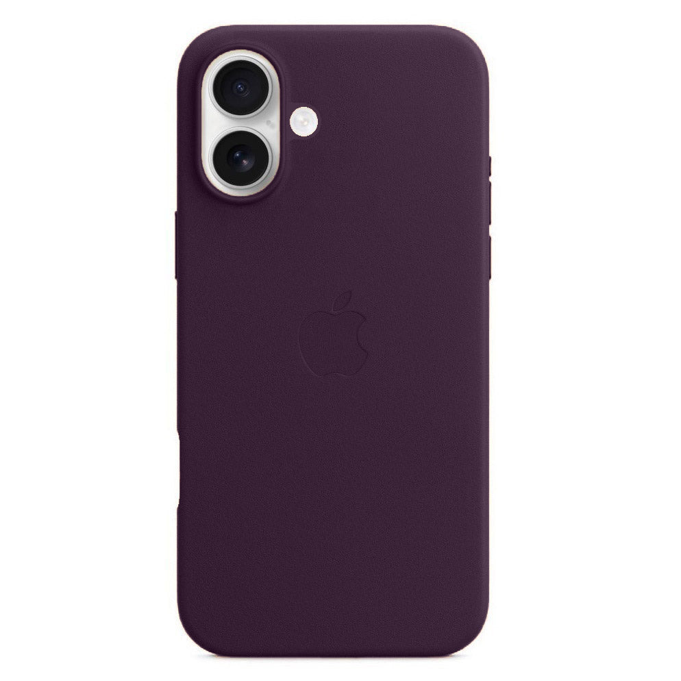 Apple iPhone 16 Leather Back Cover Case - Deep Purple