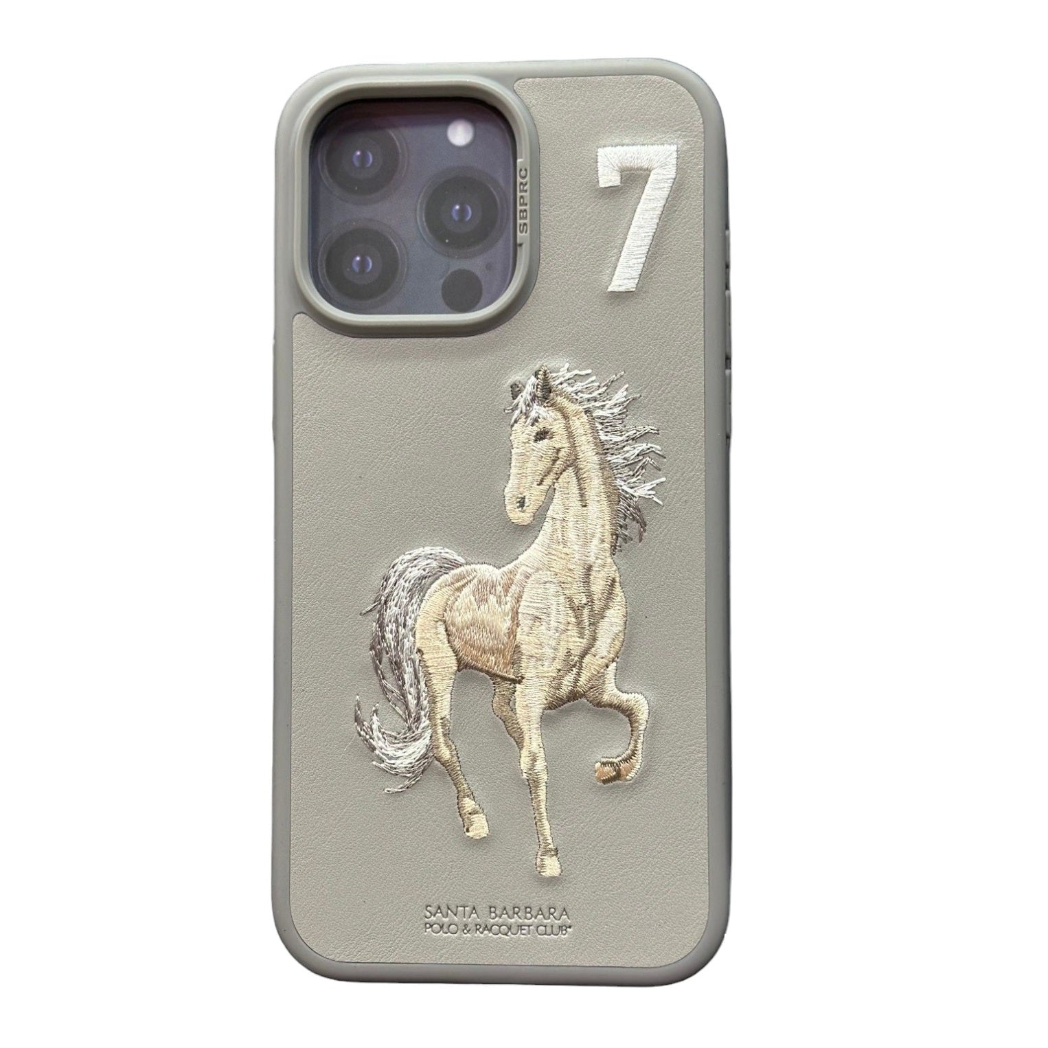 iPhone 15 Pro Max Santa Barbara Boris Horse Leather Case - Titanium