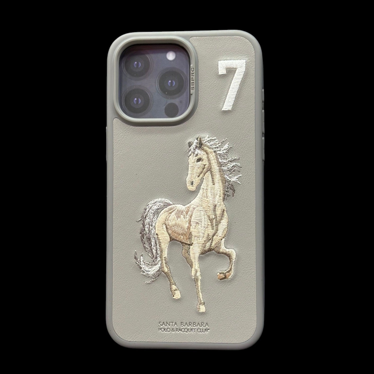 iPhone 15 Pro Max Santa Barbara Boris Horse Leather Case - Titanium