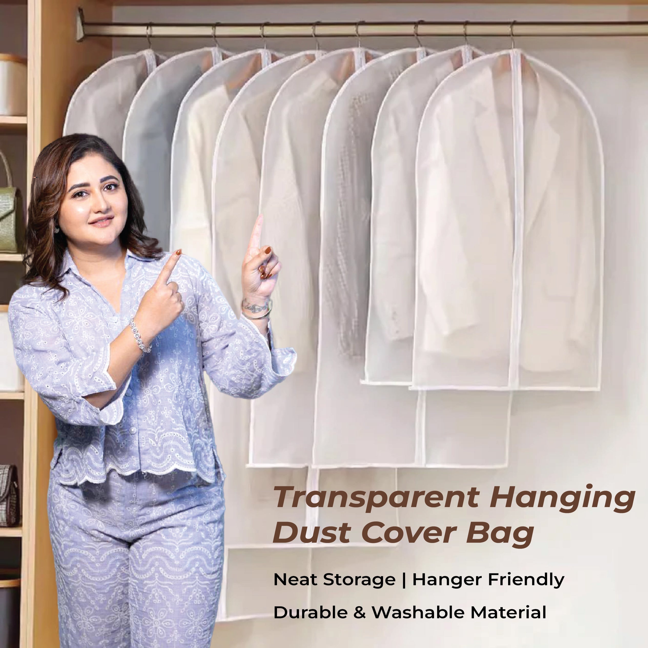 Transparent Hanging Dust Cover Bag