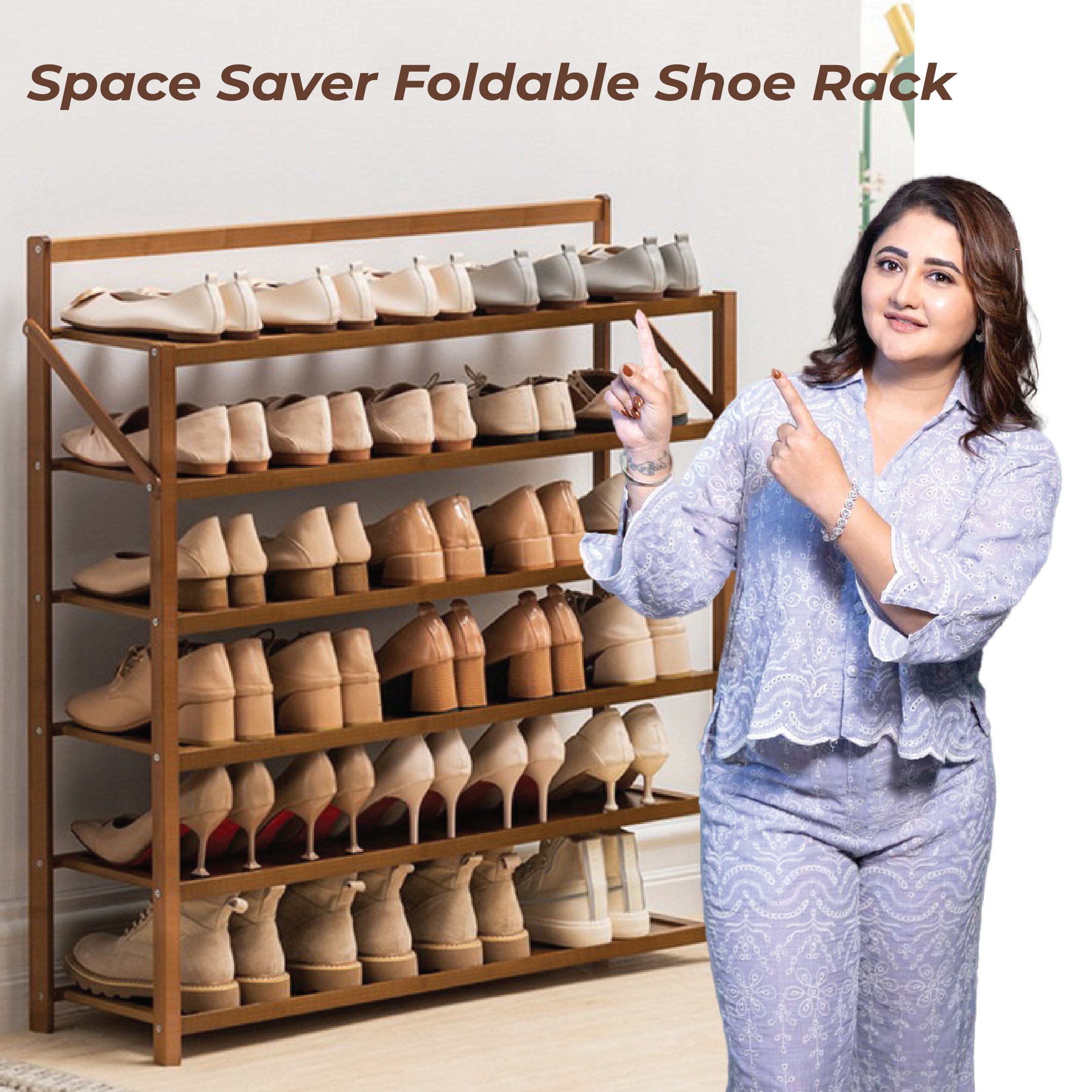 Space Saver Foldable Shoe Rack