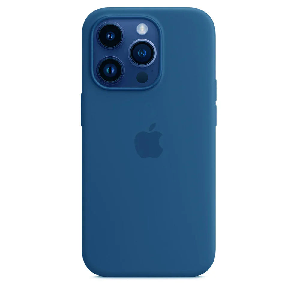 iPhone 15 Silicone Cover with Mag-Safe Apple Original Silicone Case with Mag-Safe For Apple iPhone 15 with Mag-Safe Blue