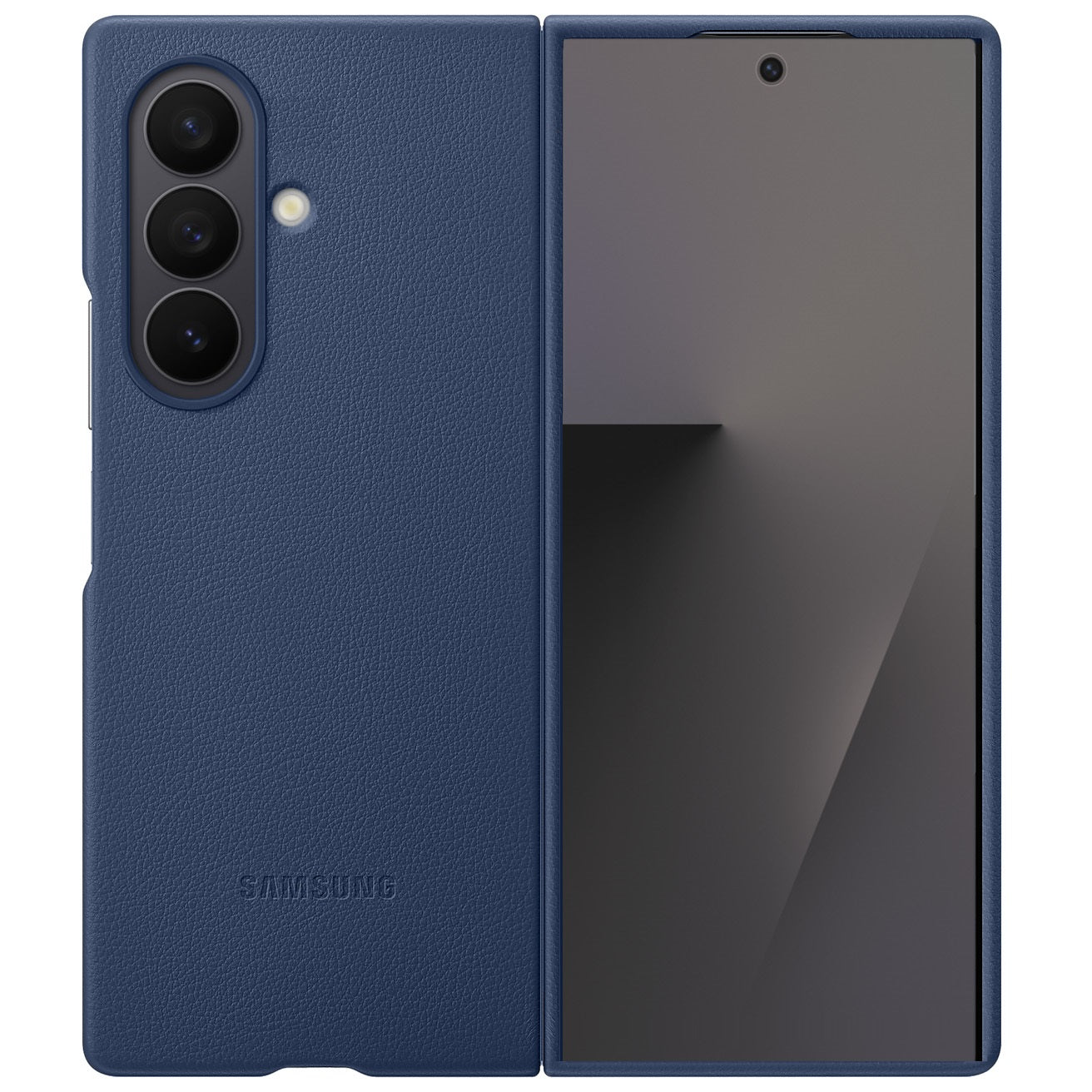 Samsung Galaxy Z Fold 7 Leather Case Protection Protective Shell Case Cover - Blue