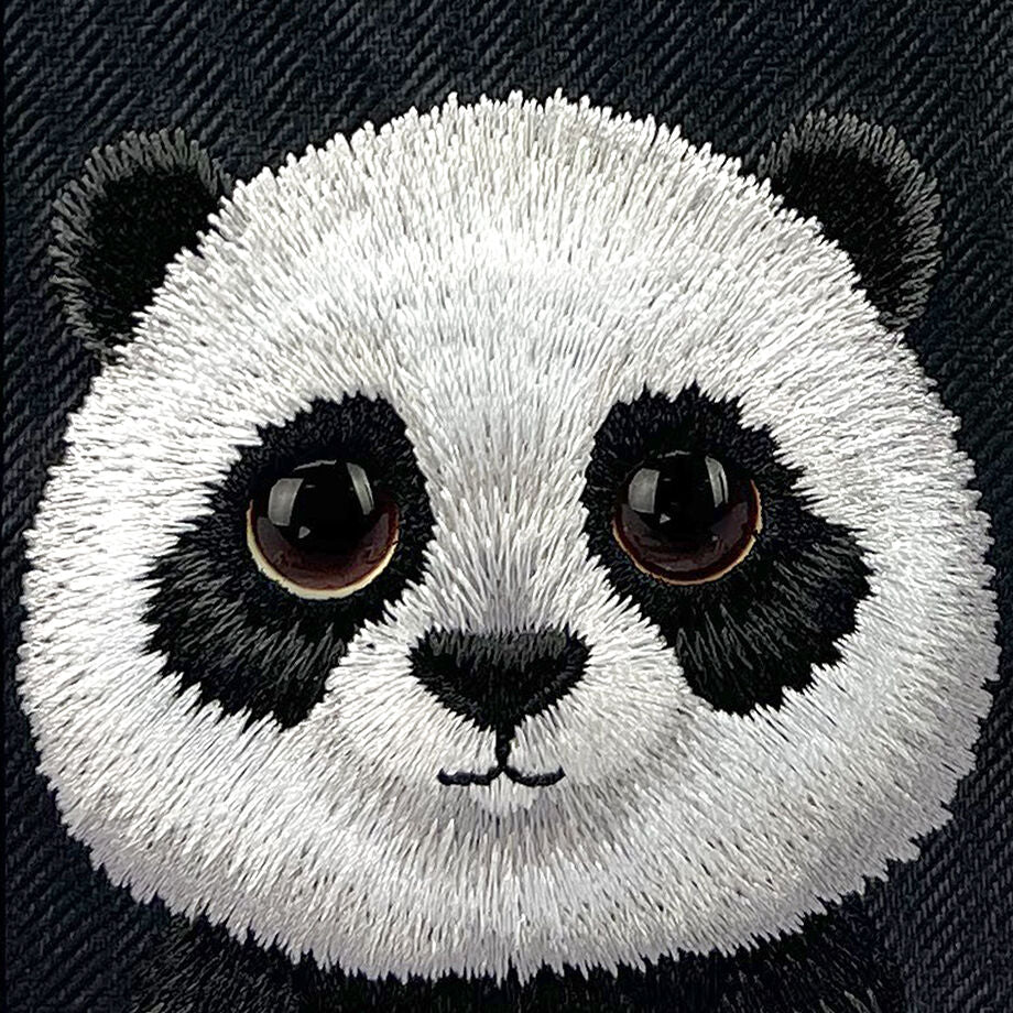iPhone 16 Pro Max Nimmy Official Embroidery Big Eye Series Back Cover Case - Panda