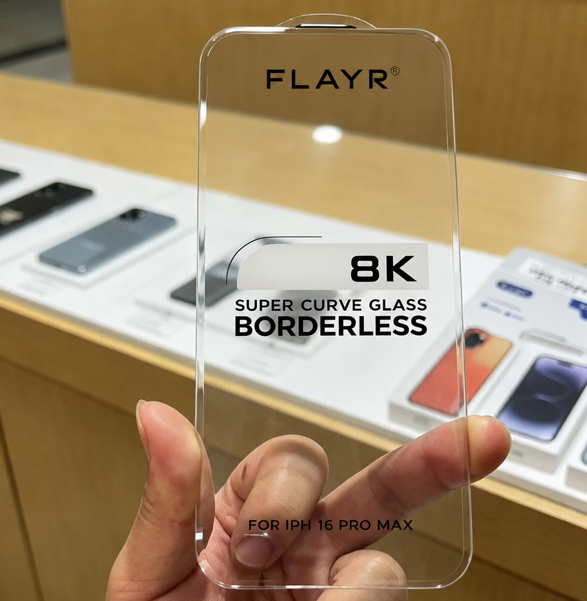 8K Borderless Tempered Glass Ultra-Clear Edge-to-Edge Protection for iPhones - Pack of 2