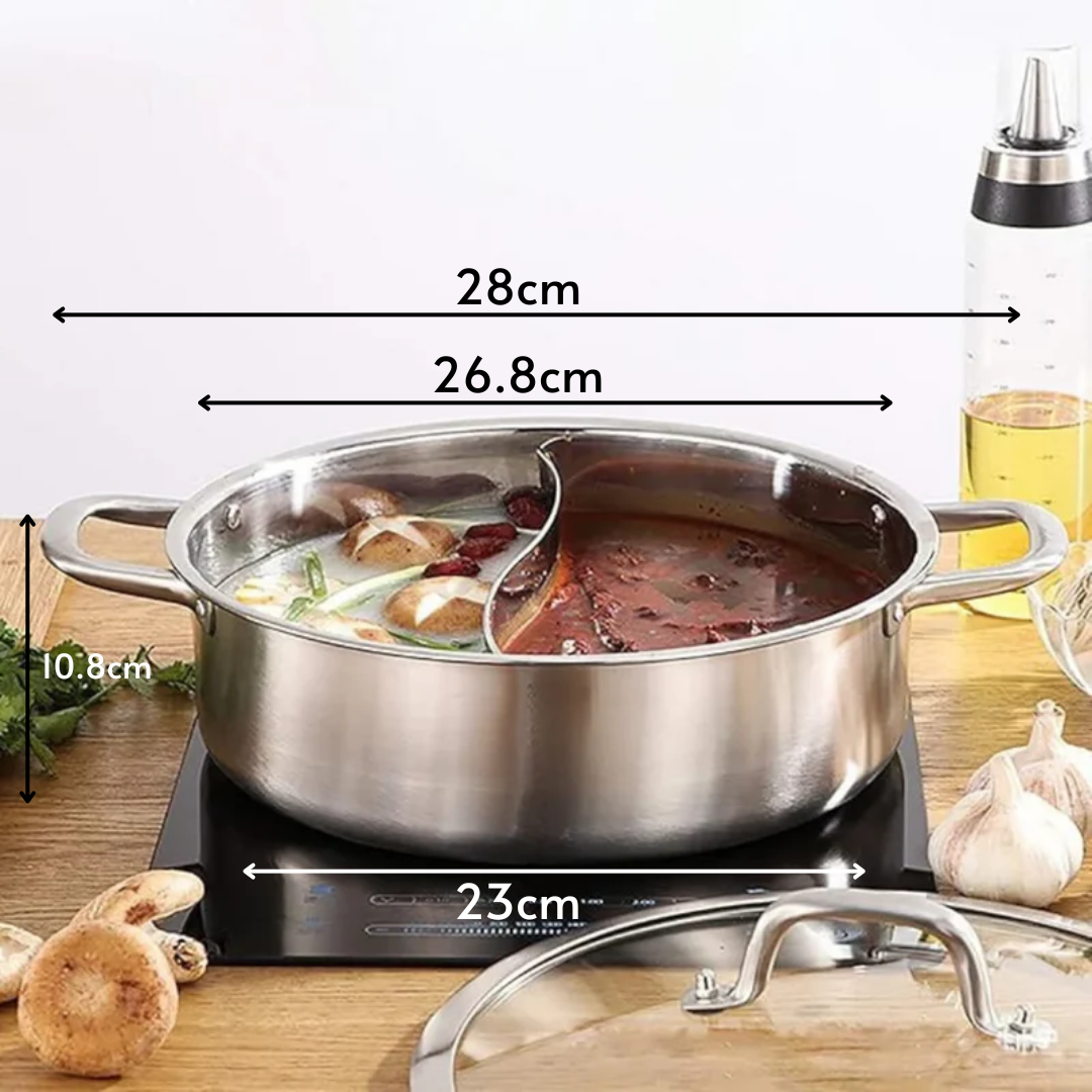 Casecart Stainless Steel Multi-Purpose Hot Pot with Thickened Bottom (28cm)