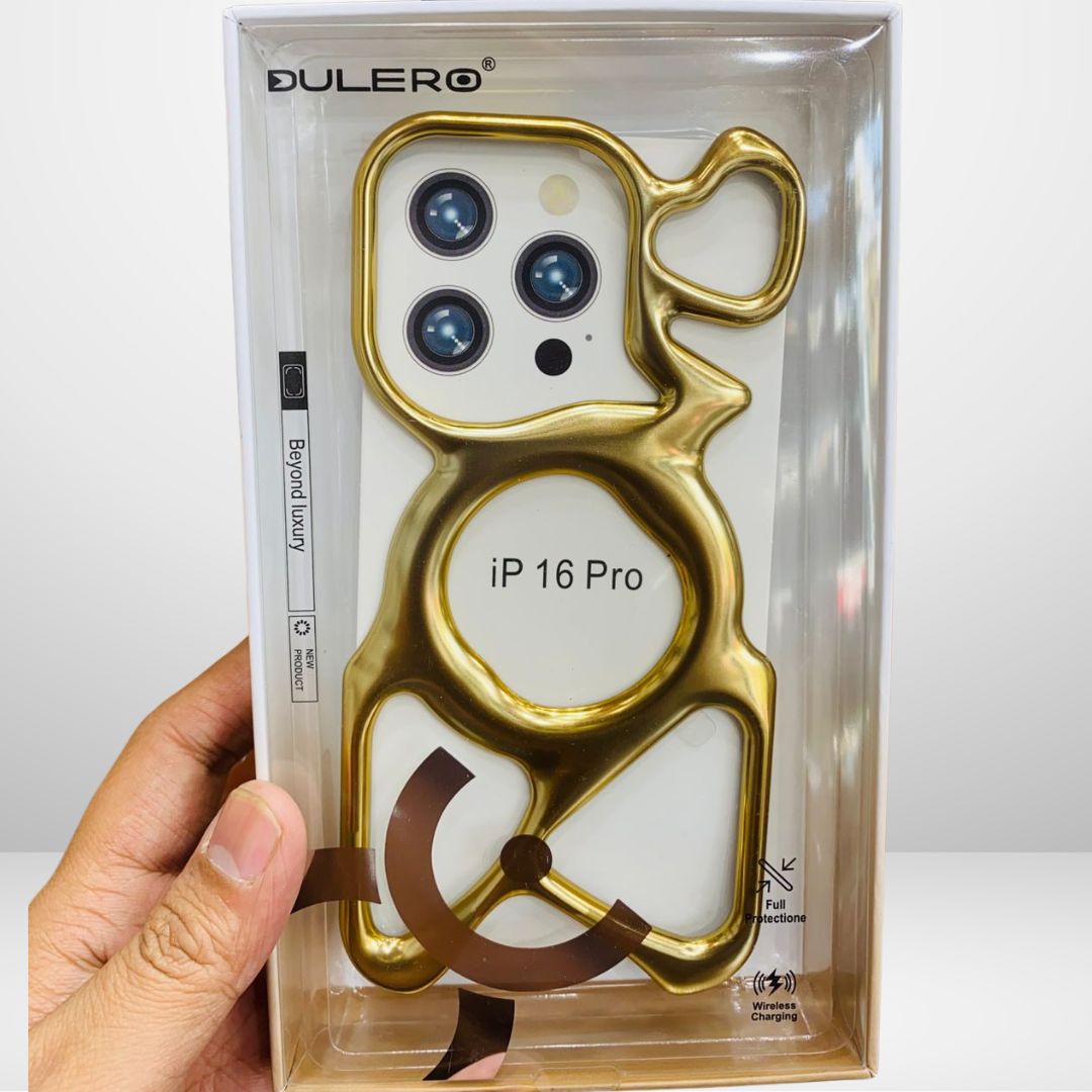 Frameless Metal Look Case with MagSafe for iPhone 16 Pro/16 Pro Max in Gold, image 2 – CaseCart