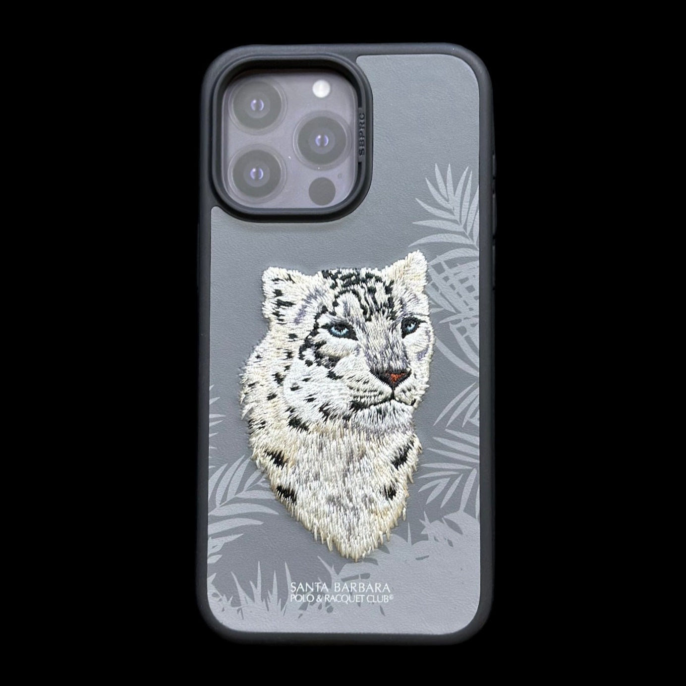 iPhone 15 Pro Max Savanna Series Santa Barbara Leather Case - Black