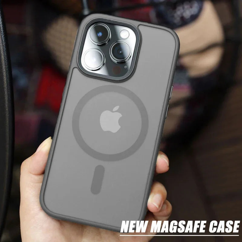 iPhone 15 Pro Matte Translucent Frosted Magsafe Case
