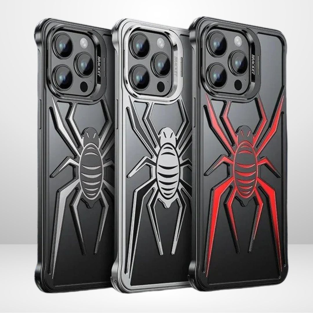 Full Metal Spider Case with Camera Kickstand for iPhone 15Pro/15ProMax