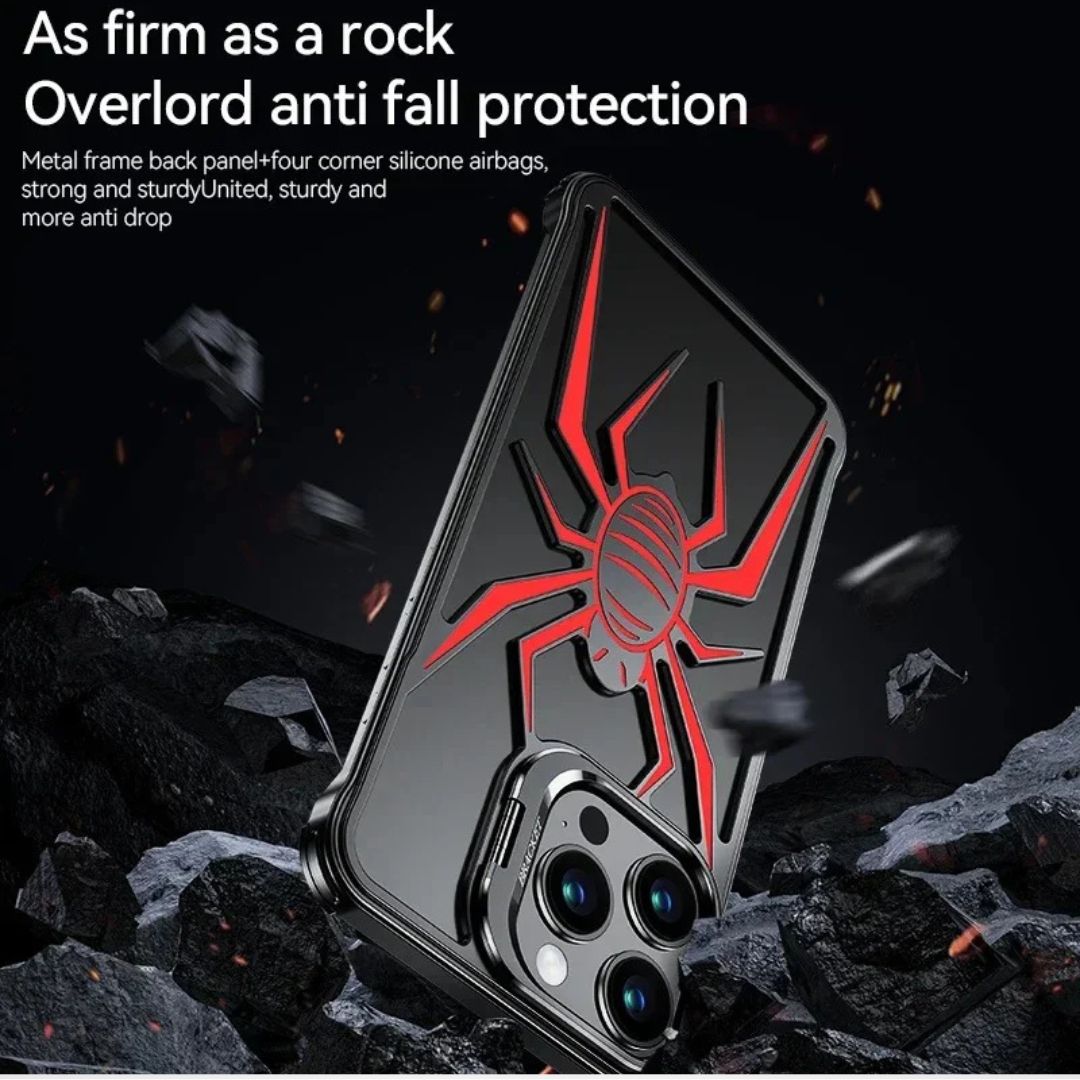 Full Metal Spider Case with Camera Kickstand for iPhone 15Pro/15ProMax