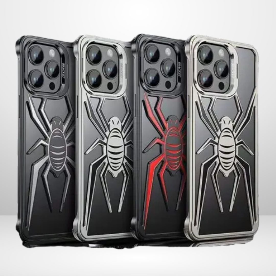 Full Metal Spider Case with Camera Kickstand for iPhone 15Pro/15ProMax