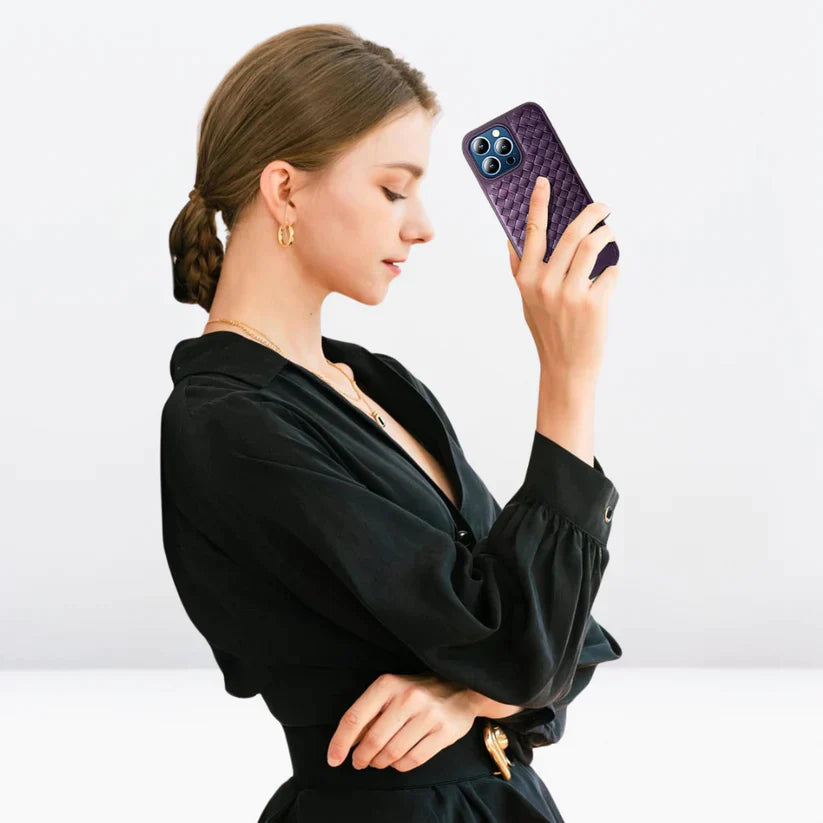 iPhone 15 Pro HBD Cross Leather Fine Texture Cases