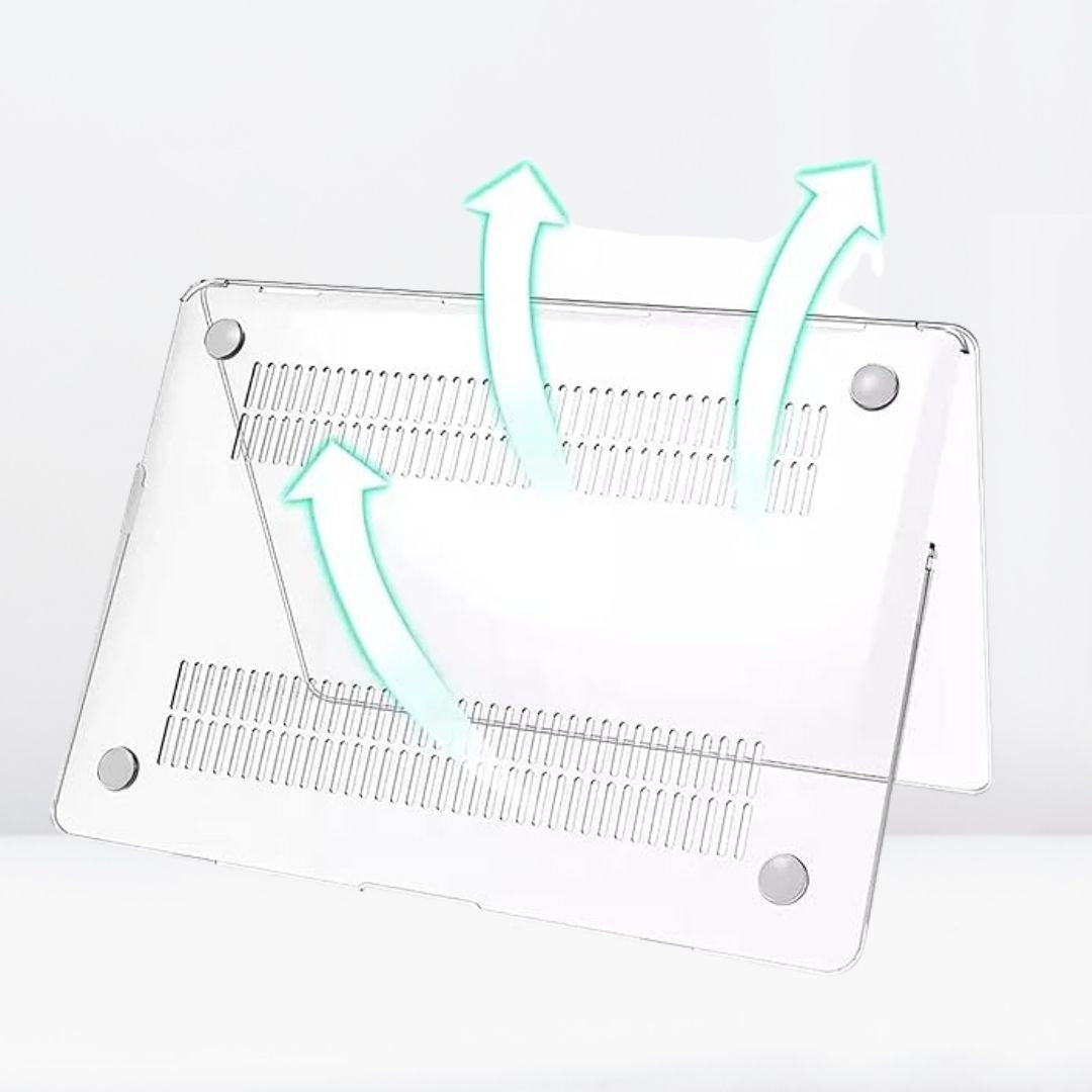 Hard Shell Sleek Protection case for MacBook 14.2 inch (Front & Back) (Transparent clear)