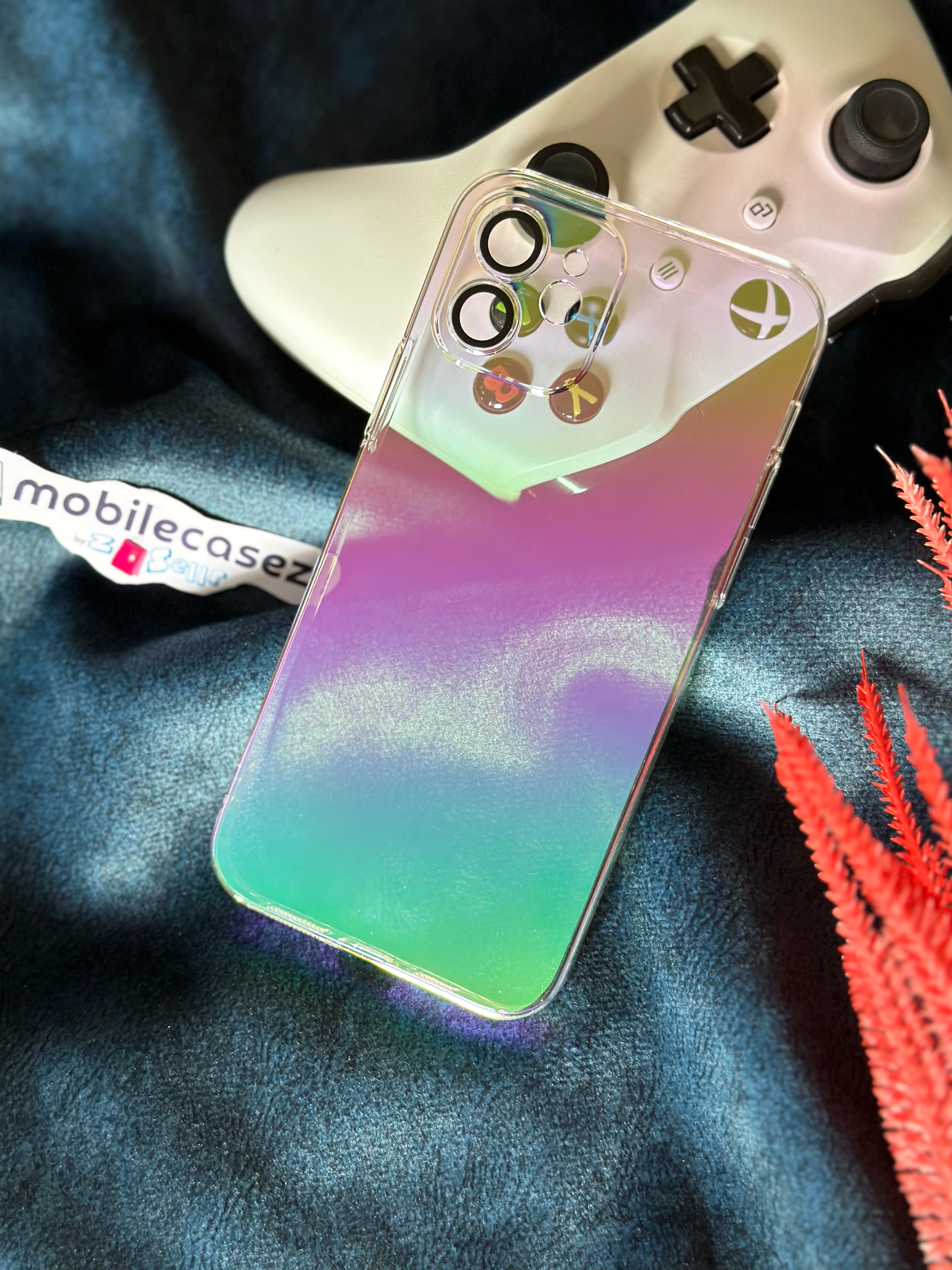 iPhone 14 Cover | Spigen Original Ultra Hybrid Transparent Mobile Cover For iPhone 14 Rainbow Gradient